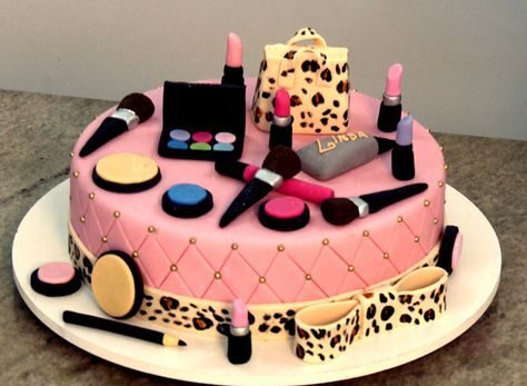 Makeup Birthday Cake